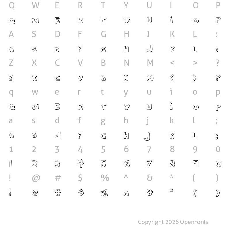 Character Map of Crappity-Crap-Crap 3D 3D
