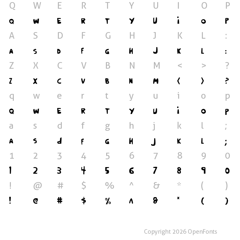 Character Map of Crappity-Crap-Crap Cond Cond