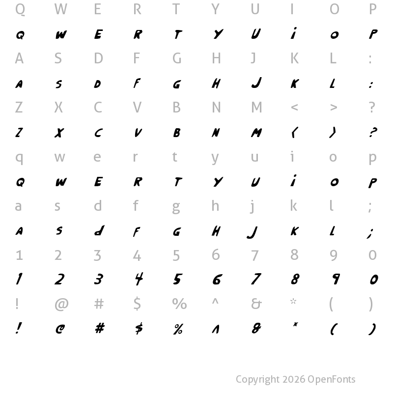 Character Map of Crappity-Crap-Crap CondItal CondItal