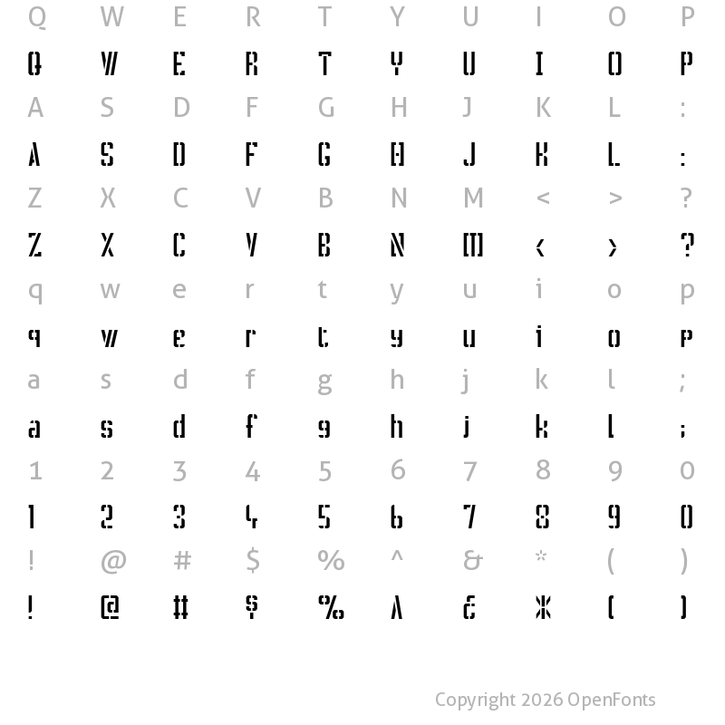 Character Map of !CRASS ROOTS OFL REG