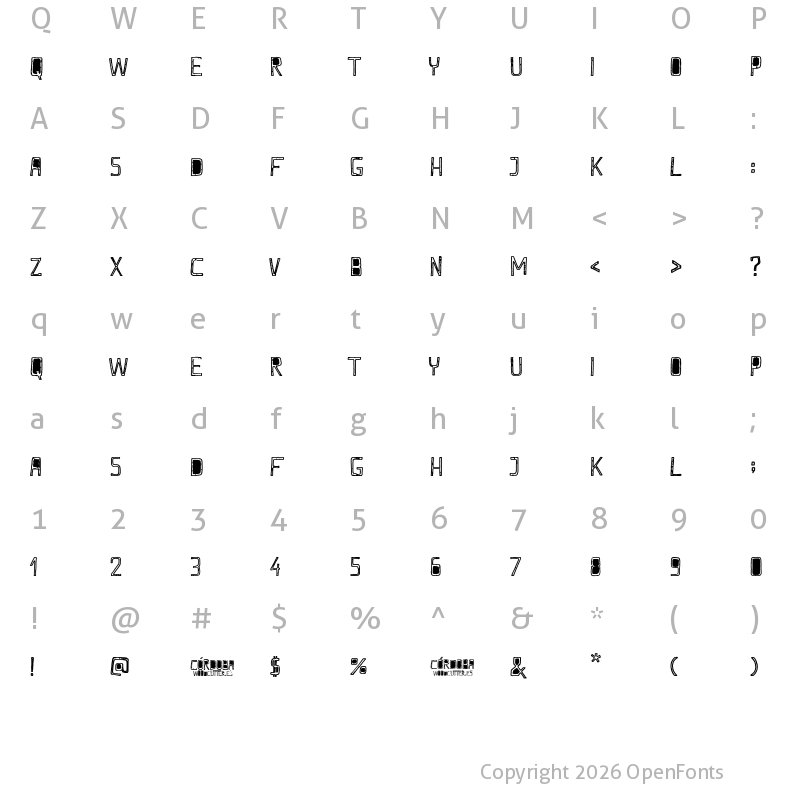 Character Map of C?rdoba Regular
