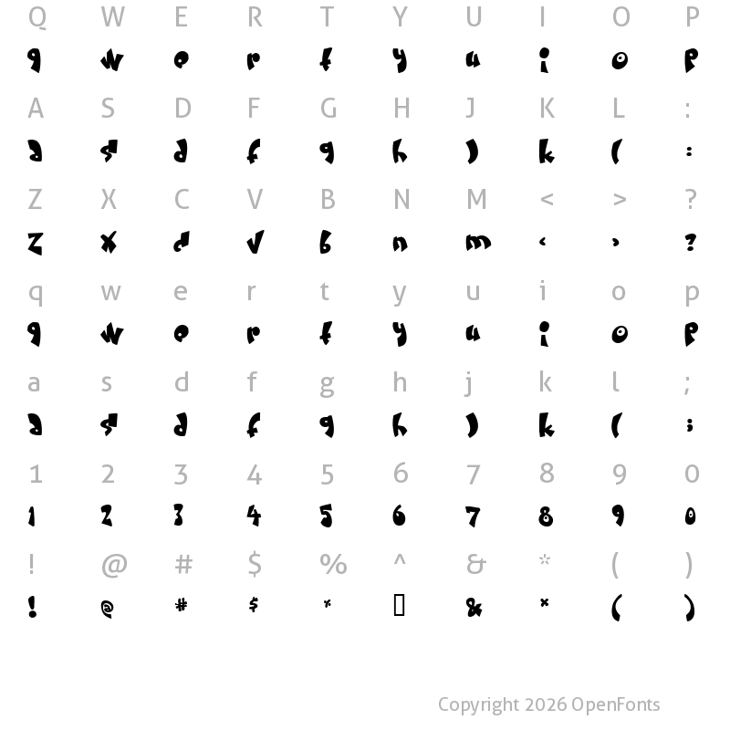Character Map of Cream and sugar Regular