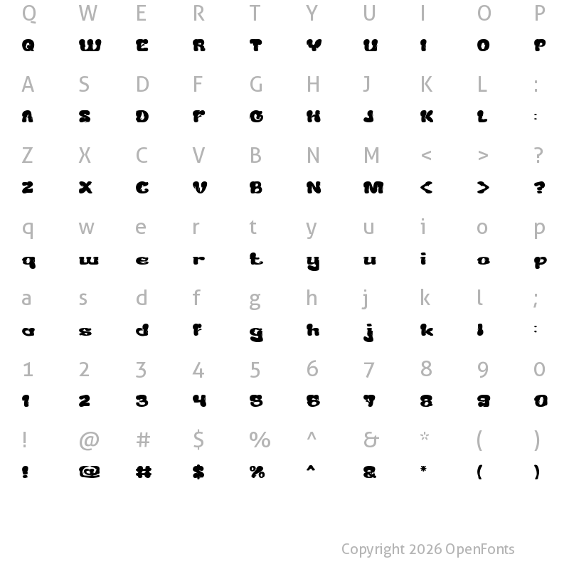 Character Map of Creamy Butter Regular