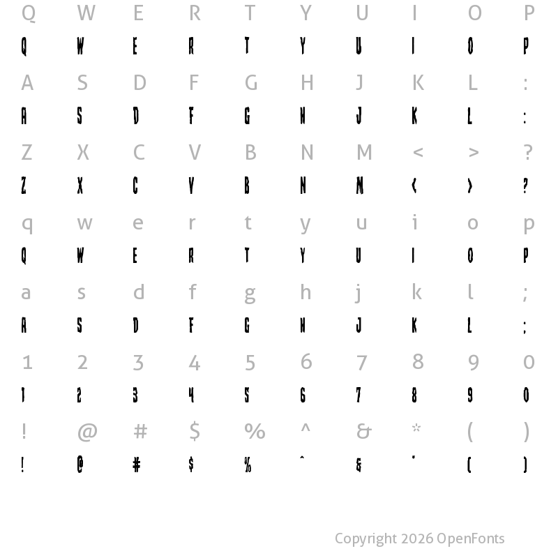 Character Map of Creepy Crawlers Condensed Condensed