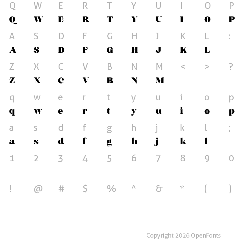 Character Map of Creme PastryDemo Regular