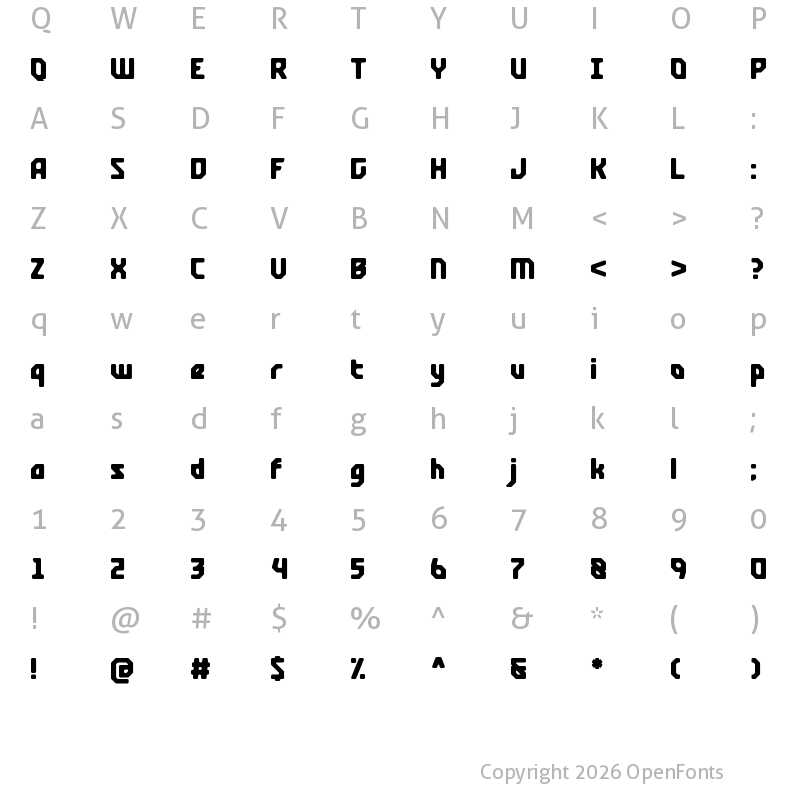 Character Map of Crimstone Rounded