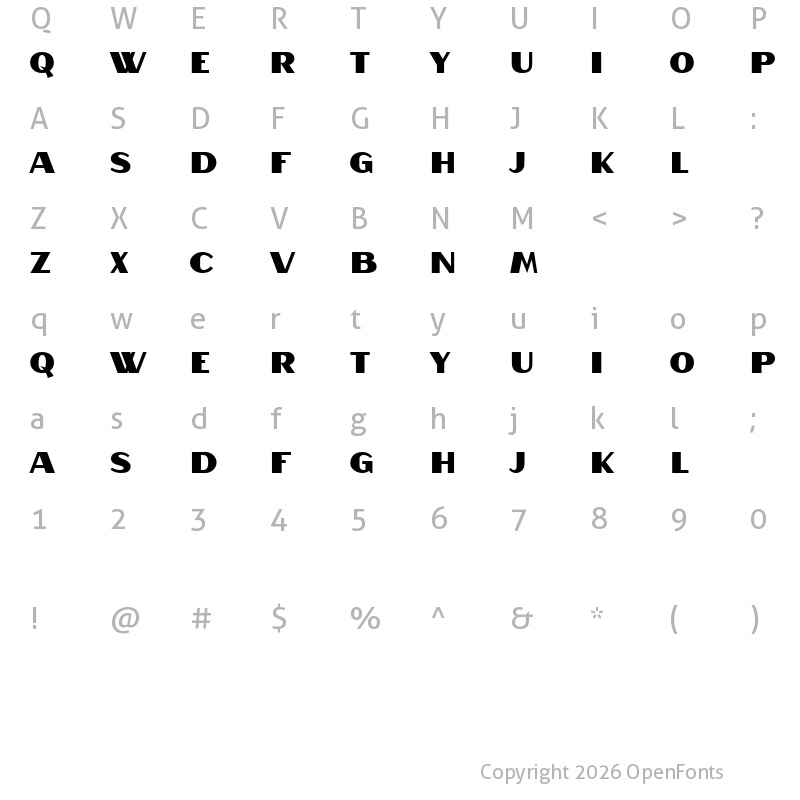Character Map of Crisper Regular