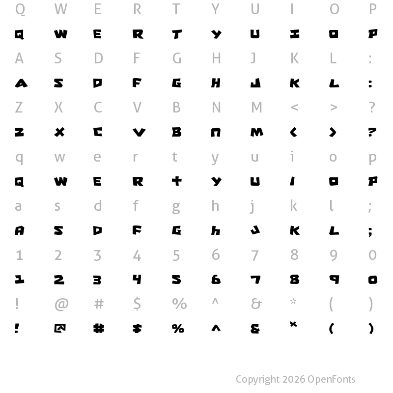 Character Map of Cro-Magnum Regular