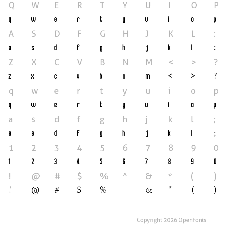 Character Map of Crosslink Regular