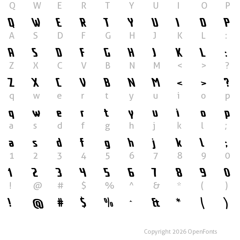 Character Map of Crosswinds EastFresh