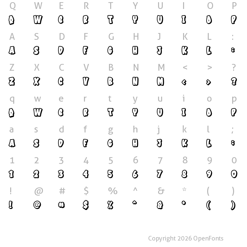 Character Map of Cruch Branch Outline