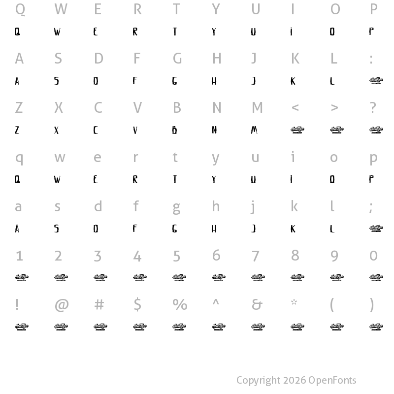 Character Map of Crumpled Letter Demo Inline