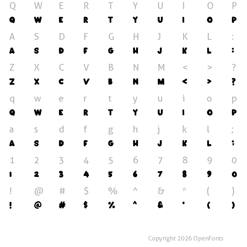 Character Map of Crunch Chips Regular