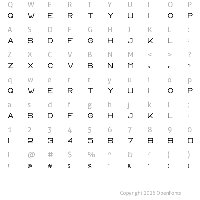 Character Map of CS Harley Regular