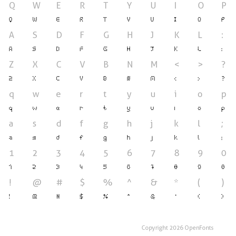 Character Map of curly lava bubble Light