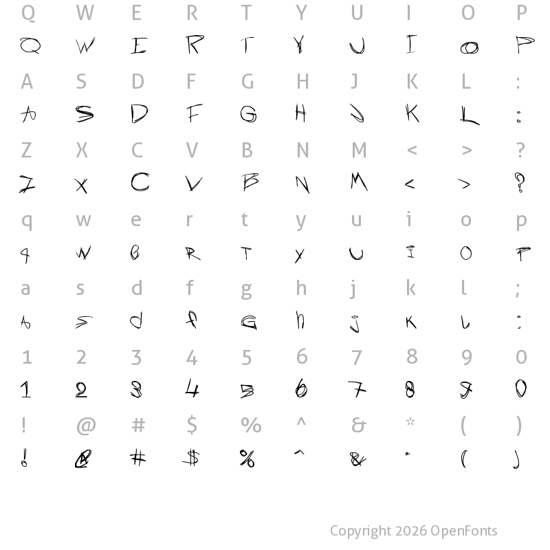 Character Map of CurrentlyLiving Regular