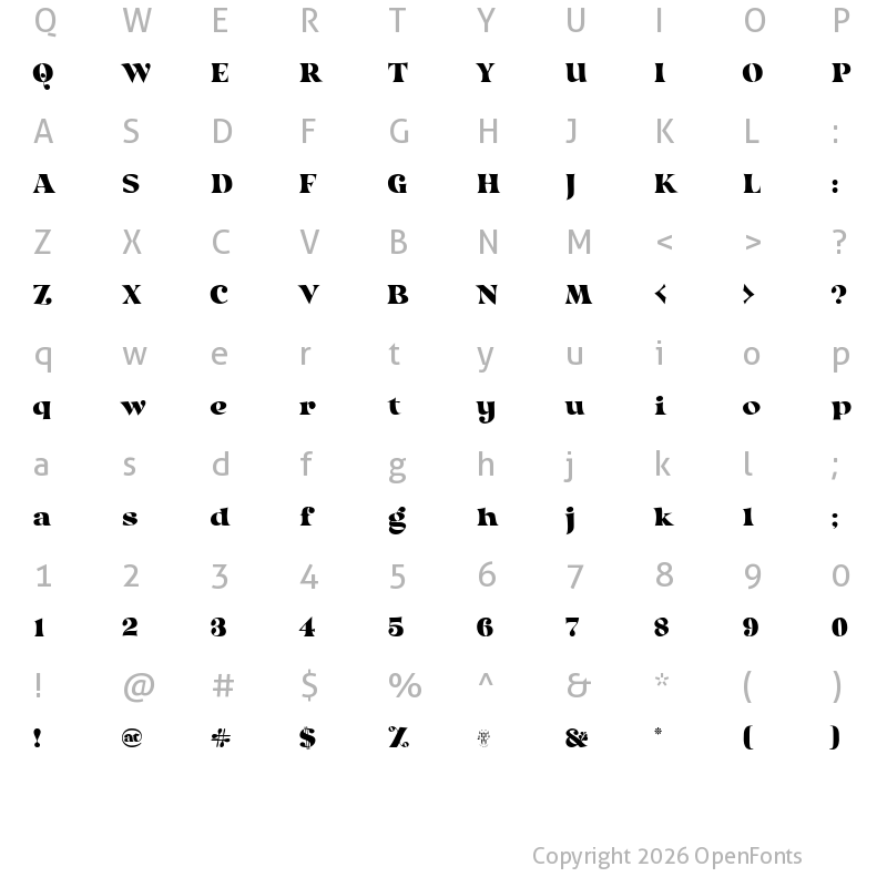 Character Map of Curvilingus Regular