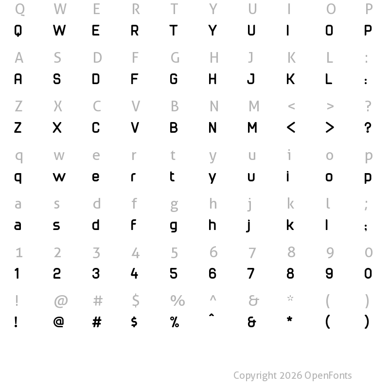 Character Map of cuyabra Bold