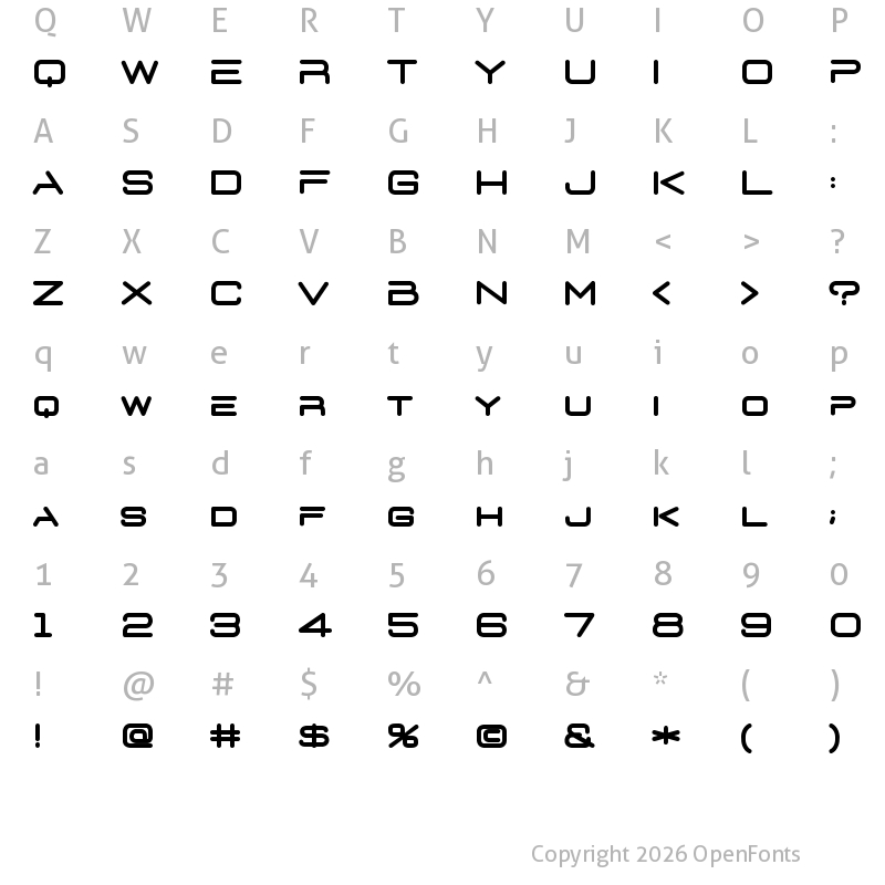 Character Map of D3 Euronism Bold Regular