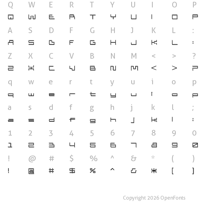 Character Map of D3 PipismS Regular