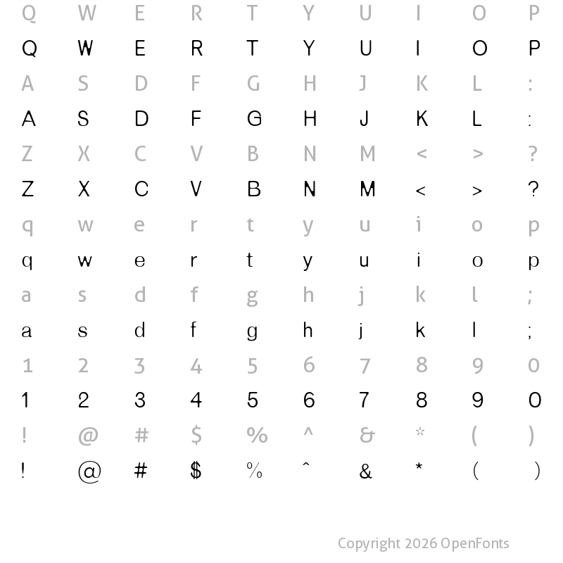 Character Map of Daaron Round