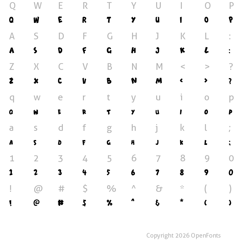 Character Map of Daily Hours Regular