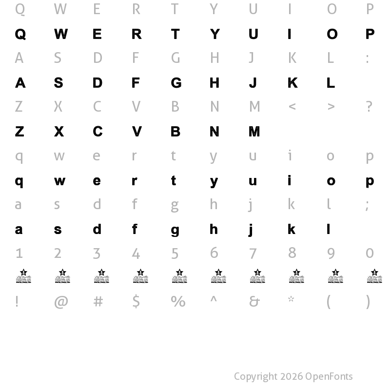 Character Map of Dailymirror Personal Use Regular