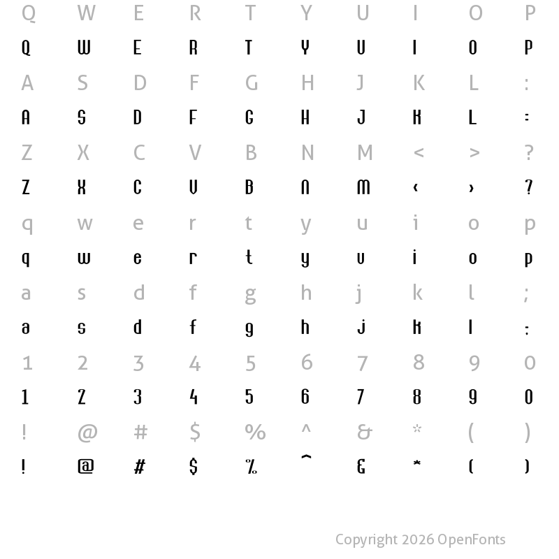 Character Map of Dalgona Regular