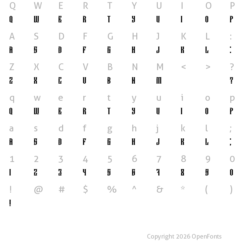 Character Map of Damages Regular