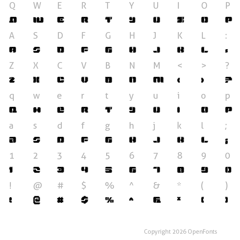 Character Map of Dan Stargate Pro Regular