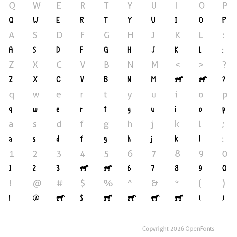 Character Map of Dapplegrim DEMO Regular