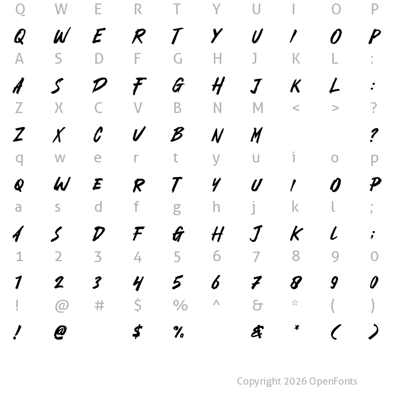 Character Map of Dark Distance Regular