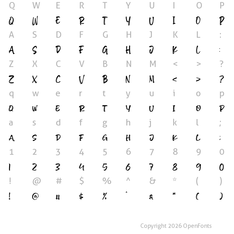 Character Map of DARK THRONE Regular