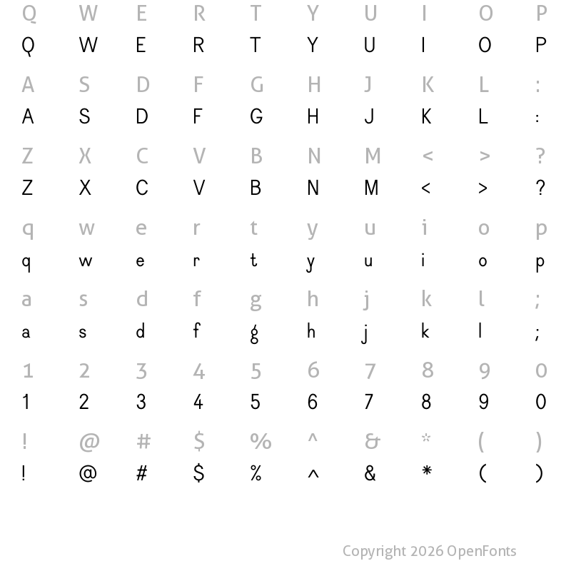 Character Map of Dauphine Regular