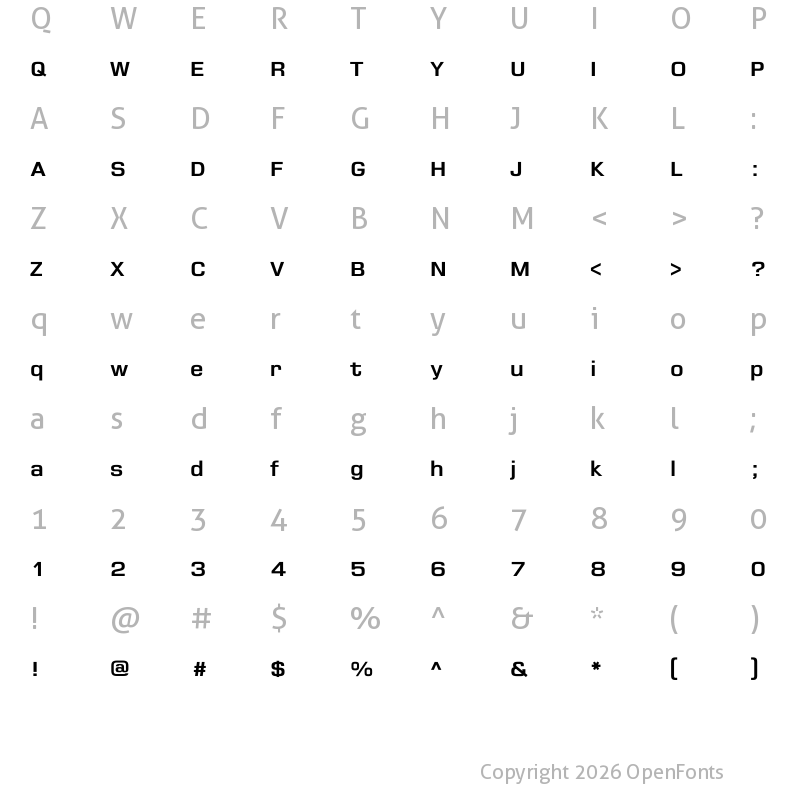 Character Map of DB EuroThai X Demi