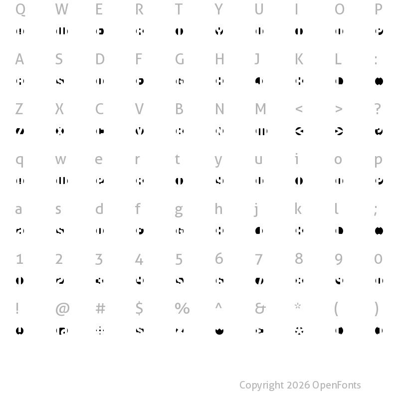 Character Map of DB Layer 4 BRK Normal