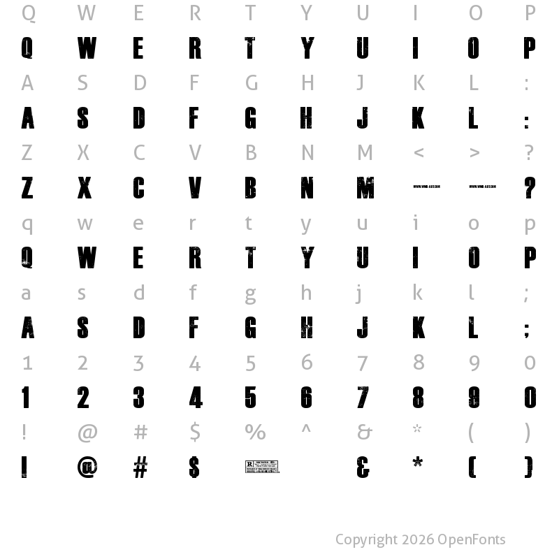 Character Map of Dead Kansas Regular
