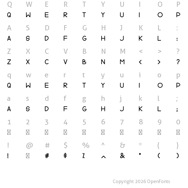 Character Map of Dear Audrey Regular