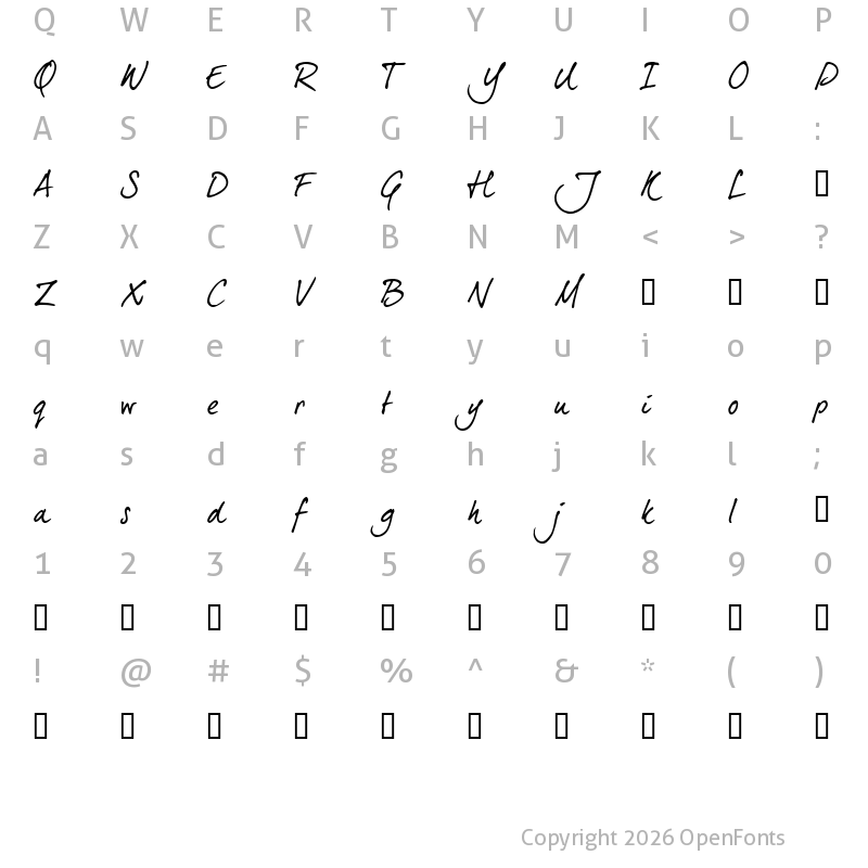 Character Map of dearJoe 5 CASUAL trial dearJoe 5 CASUAL trial