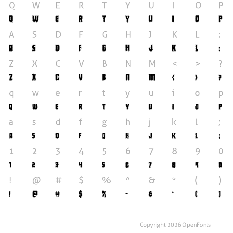 Character Map of Deathblood Academy Regular
