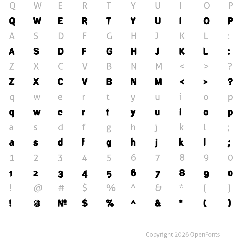 Character Map of DeconStruct-Black Regular