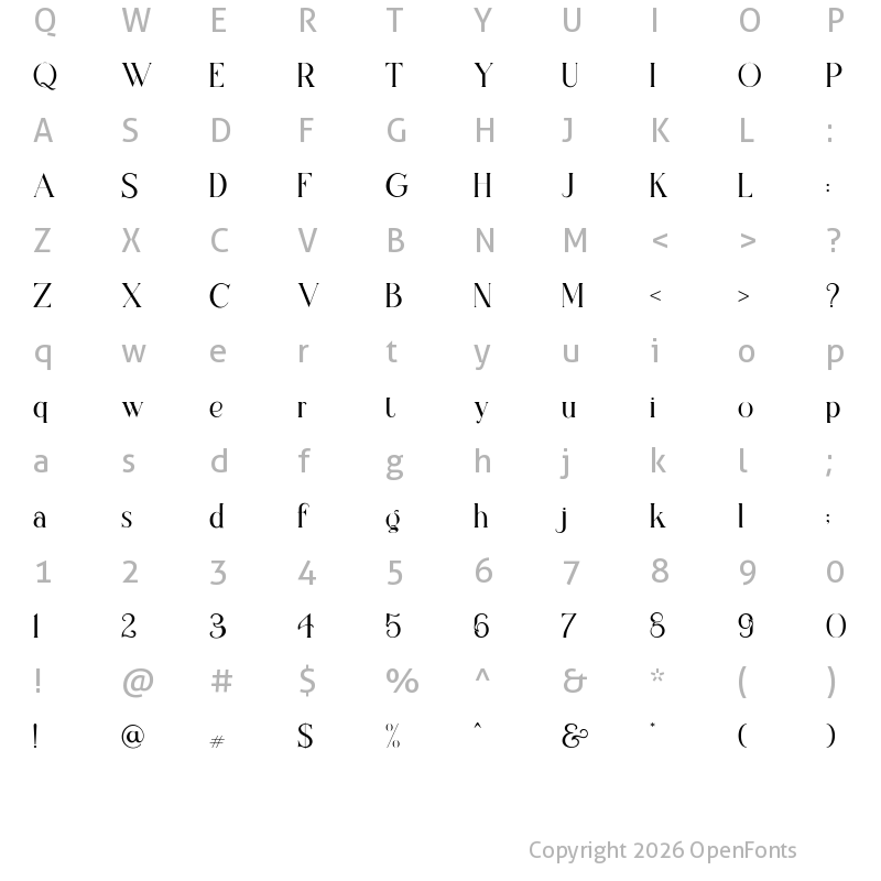 Character Map of Decora Softiva Regular