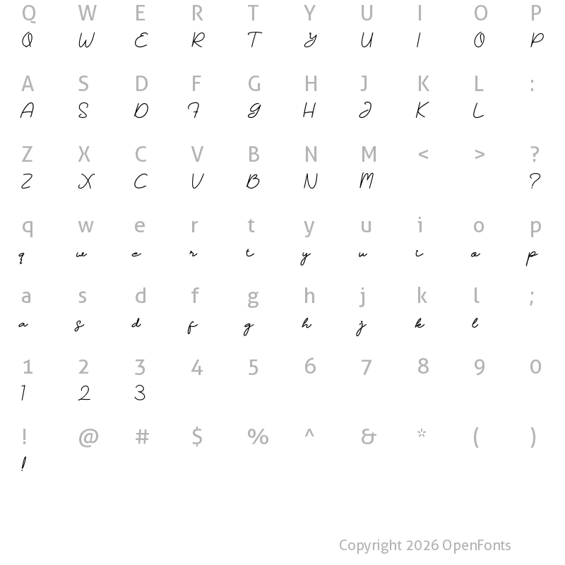 Character Map of Deffiliya demo Regular