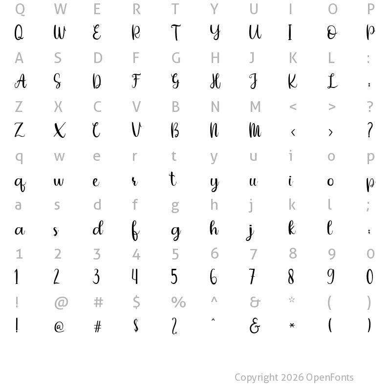 Character Map of Deflexure Regular