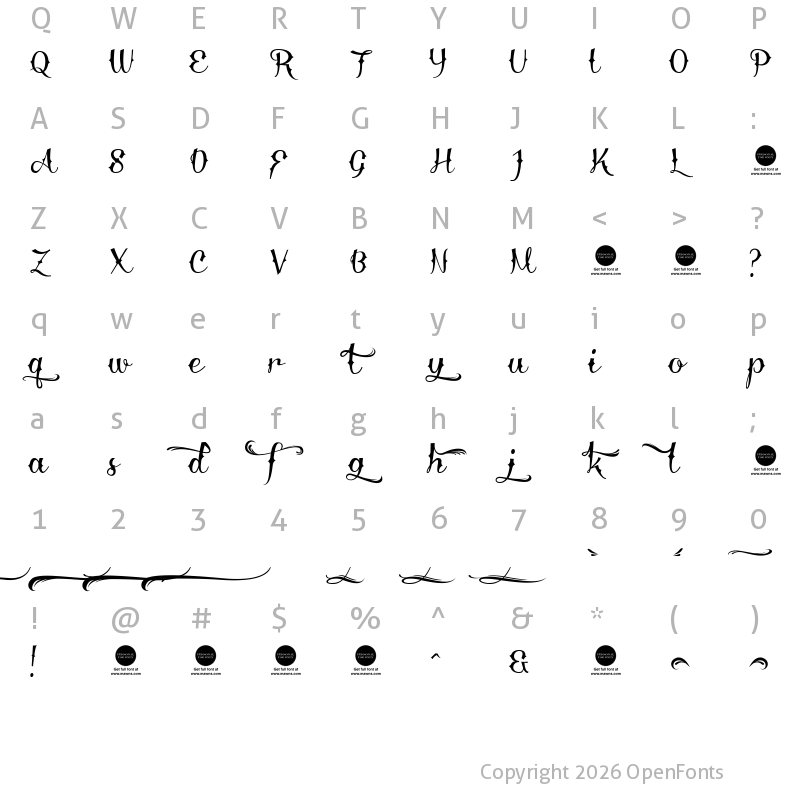 Character Map of Delinquente Demo Regular