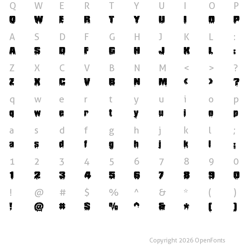 Character Map of Deliquescent Free