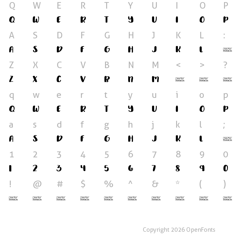 Character Map of Delirious Medium