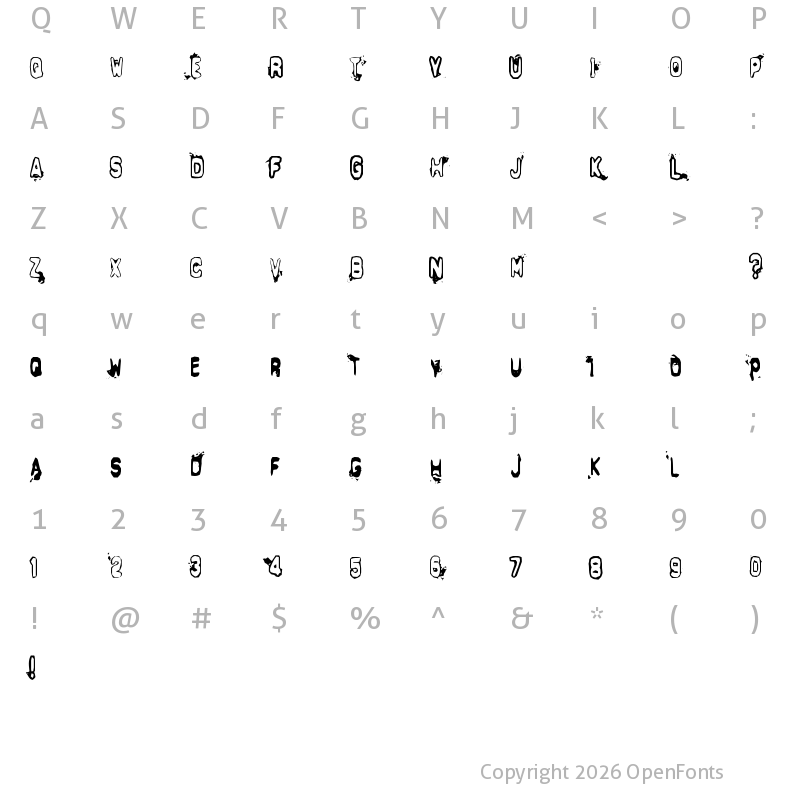 Character Map of Delta Echo Regular