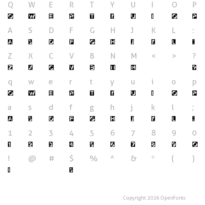 Character Map of Demode Negative