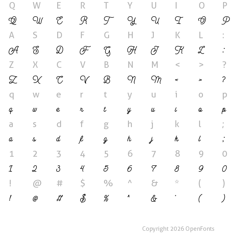 Character Map of Denhils Regular